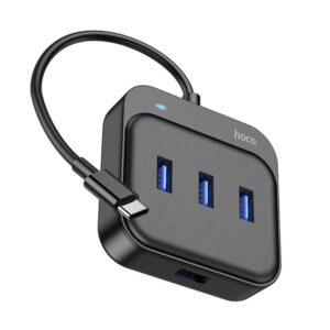 USB-ХАБ Hoco HB31 (Type-C to 4*USB3.0) Чорний