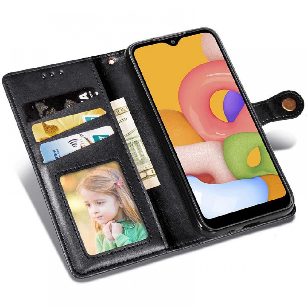 Чохол книжка шкіряний GETMAN Gallant (PU) для Xiaomi Redmi 10 (Чорний) - Зображення 3
