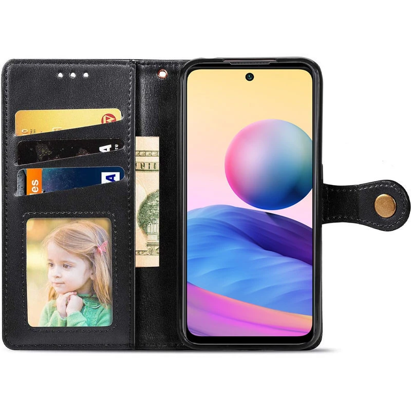 Чохол книжка шкіряний GETMAN Gallant (PU) для Samsung Galaxy A13 4G (Чорний) - Зображення 4