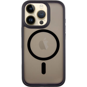 Чохол Metal Buttons Colorful MagSafe для Apple iPhone 12 Pro Max (Чорний)