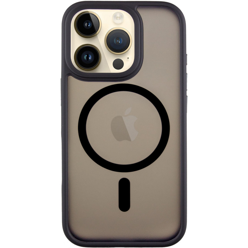 Чохол Metal Buttons Colorful MagSafe для Apple iPhone 12 Pro Max (Чорний)