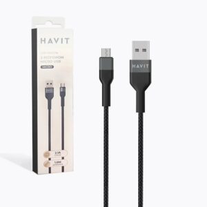 Кабель USB Havit HV-H621C Micro USB 2.1A Чорний