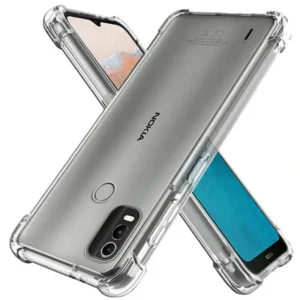 Чохол GETMAN Ease logo посилені кути для Nokia C21 Plus Прозорий