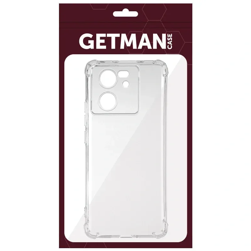 Чохол GETMAN Ease logo посилені кути для Xiaomi 13T Прозорий - Зображення 5