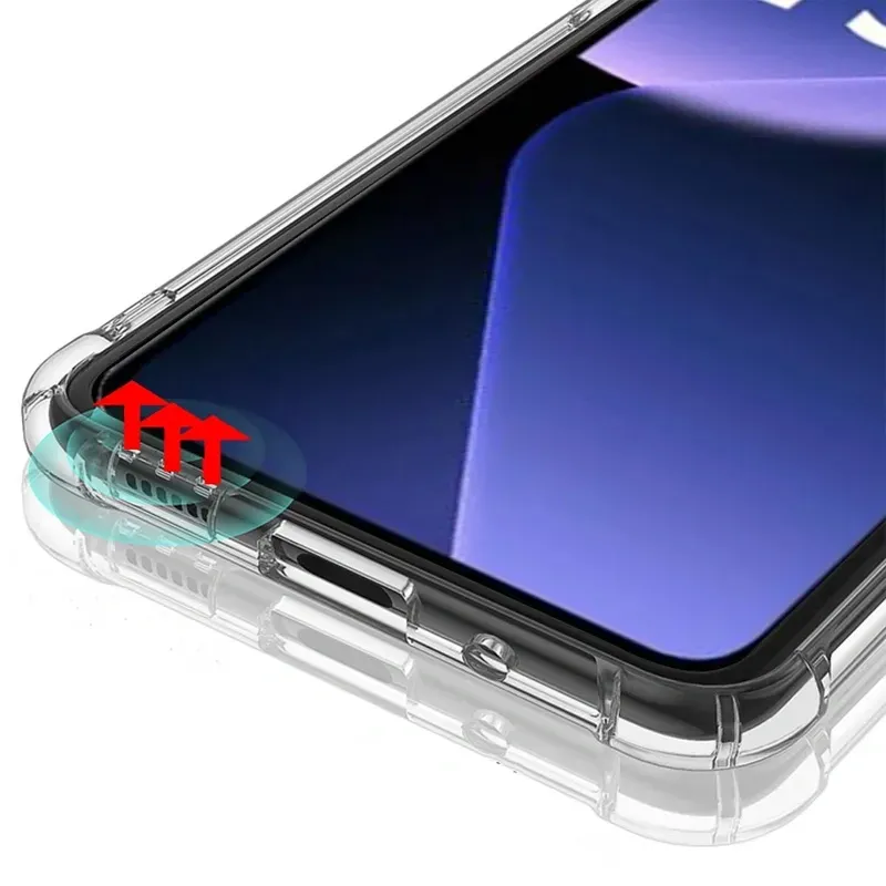 Чохол GETMAN Ease logo посилені кути для Xiaomi 13T Прозорий - Зображення 3