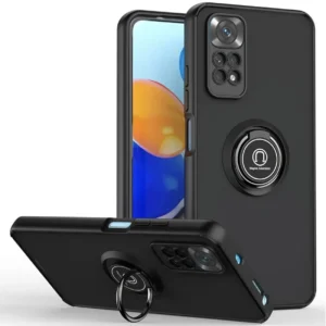 Чохол матовий силікон + бампер для Xiaomi Redmi Note 11 Чорний/Ring