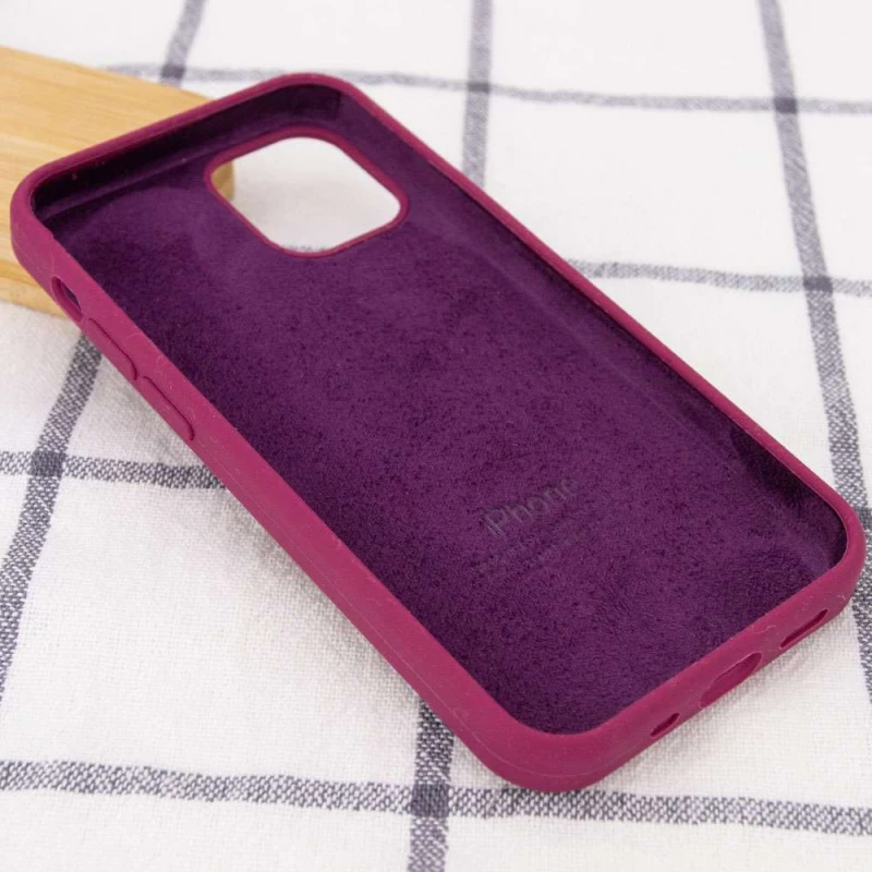 Чохол оригінальний для iPhone 13 Pro Full (Бордовий / Maroon) - Зображення 3