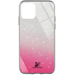 Чохол скляний Swarovski для Apple iPhone 13 (6.1") Малиновий