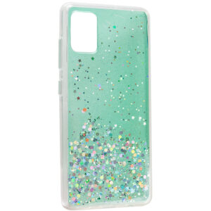 Чохол Star Glitter для Samsung Galaxy A52 (Прозорий / М'ятний)