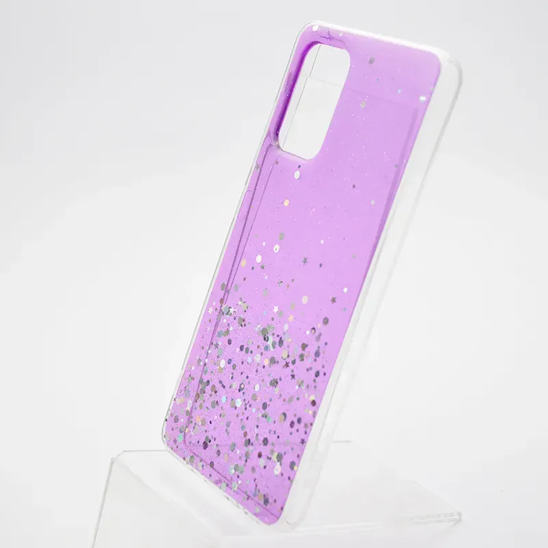 Чохол Star Glitter для Xiaomi Redmi Note 8T(Прозорий / Бузковий) - Зображення 2