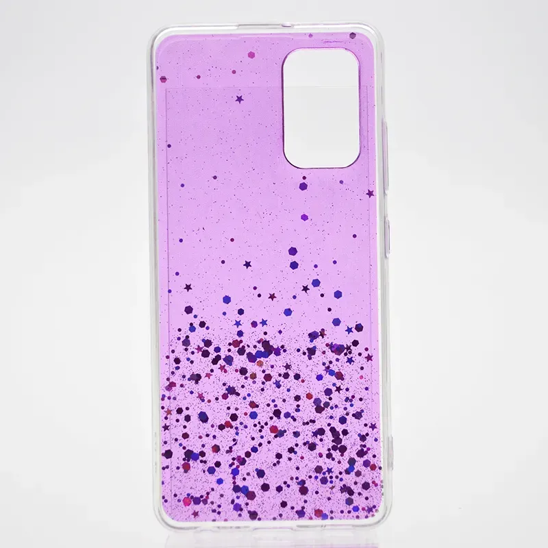 Чохол Star Glitter для Xiaomi Redmi Note 8T(Прозорий / Бузковий) - Зображення 3