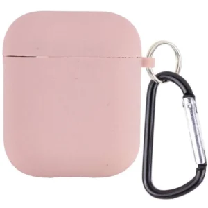 Чохол силіконовий для AirPods Slim Пісочно-рожевий