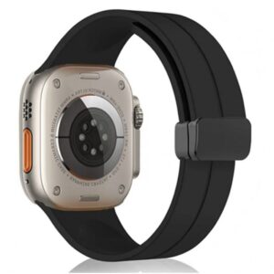 Ремiнець для Apple Watch Magic Lock Silicone 42/44mm Чорний