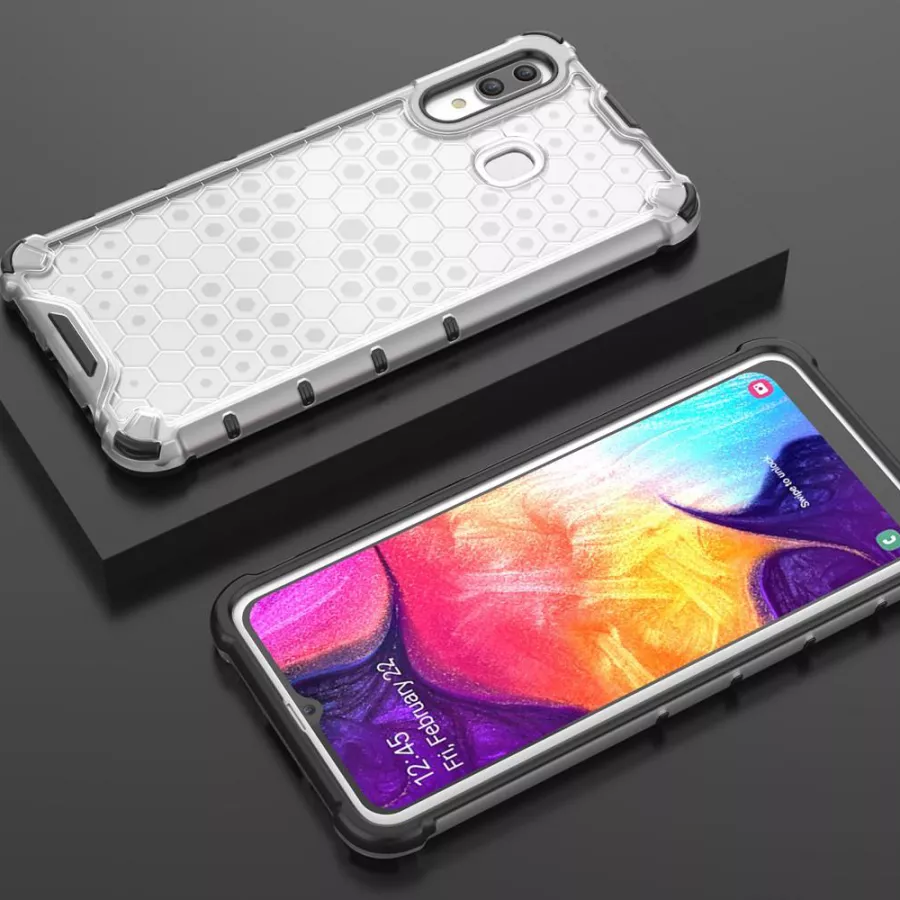Чохол ударостійкий Crashproof Honeycomb для Samsung Galaxy A20 / A30 (Прозорий) - Зображення 3