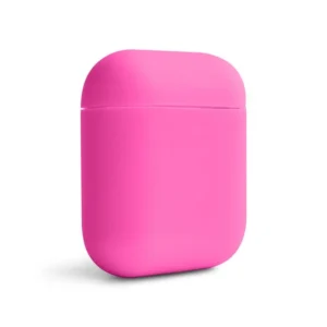 Чохол силіконовий для AirPods Slim Яскраво-рожевий