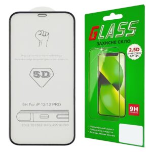 Захисне скло для APPLE iPhone 12 mini (5.4") (0.3 мм, 4D/5D чорний )ТОП