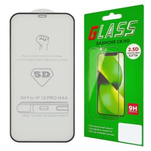 Захисне скло для APPLE iPhone 12 Pro Max (6.7") (0.3 мм, 4D/5D чорний) ТОП