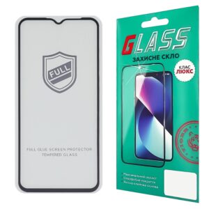 Захисне скло для Samsung A20S/ A12/ A02S/ A02/ M12/ M02S/ A42/ A03S/A03/A04 Core Full Glue (0.25 мм, 2.5D, Чорний) Люкс