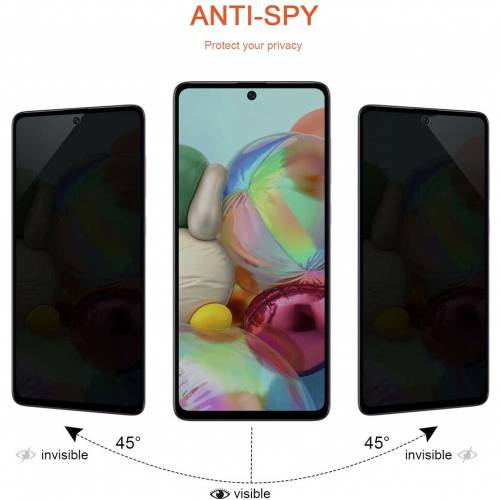 Захисне скло для HUAWEI P40 Lite E (2020) Full Glue Anti-Spy (0.3 мм, 2.5D, чорний) - Зображення 2